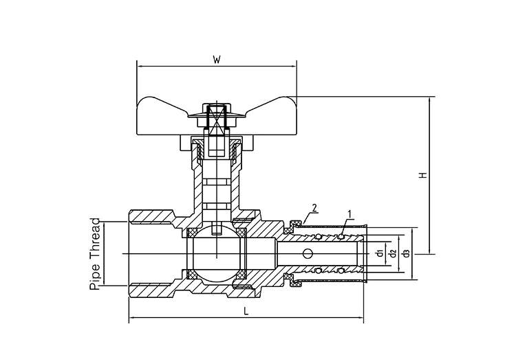 Fire Press Brass Valve Butterfly Handle