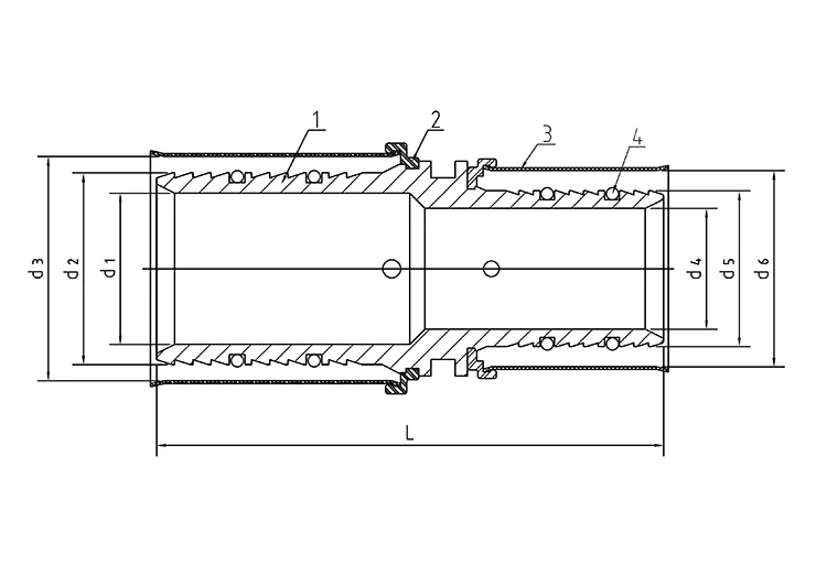 Brass Reducing Press-fit Connector